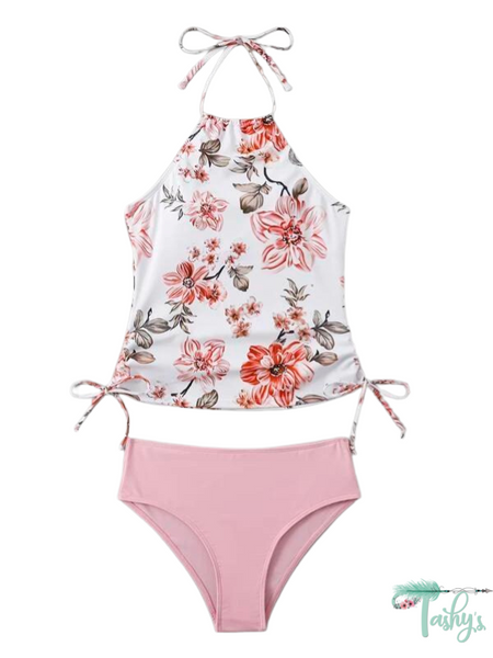 Railay Floral Halter Neck Tankini Swimsuit – Tashy's